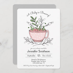 Tea Cup Tea Party Baby Shower Invitations
