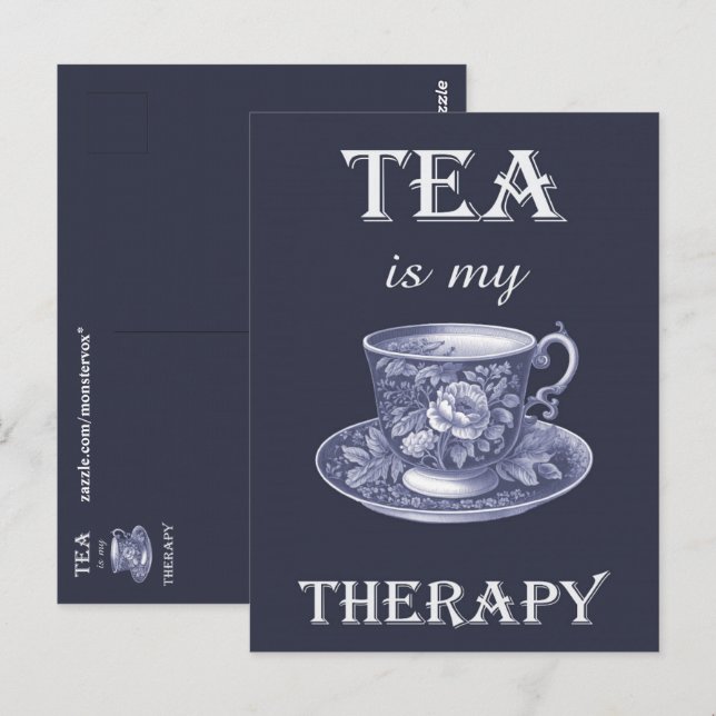 Tea Est Ma Carte Postale Thérapeutique (Devant / Derrière)