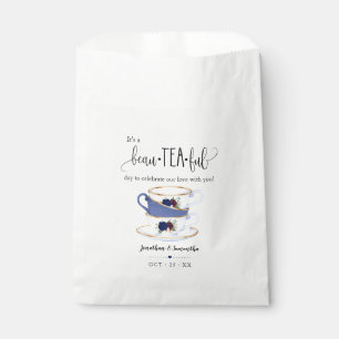 Tea Favor Sacs marine floral mariage sac de faveur
