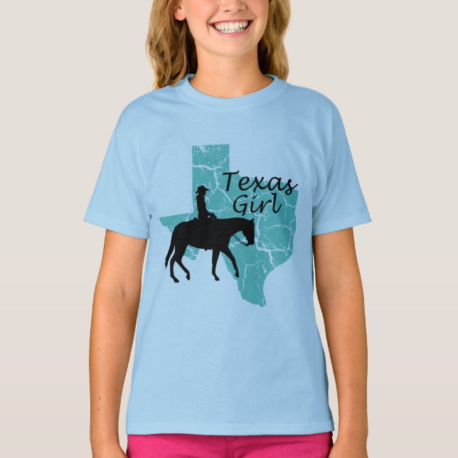 Tea Girl Horseback Girls T-shirt (Devant)