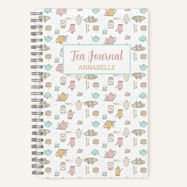 Tea Motif Feminine Carnet Journal journal (Recto)