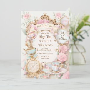 Tea nuptiale invitation, invitation de thé haut