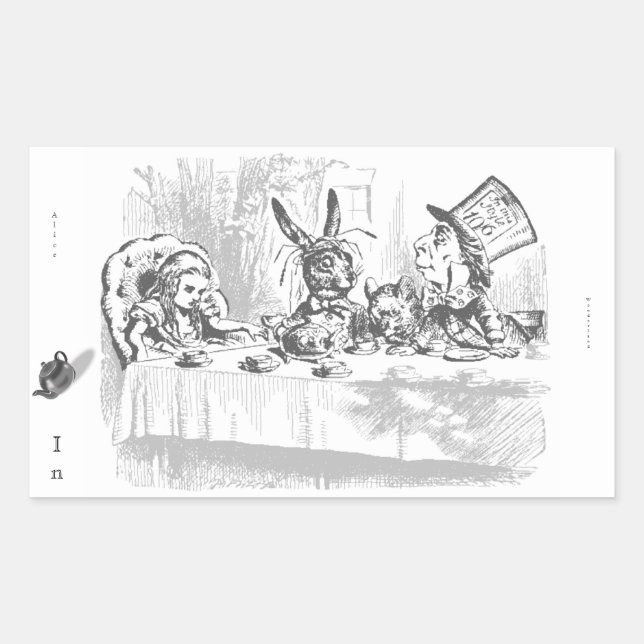 Tea Party Alice in Wonderland Stickers (Devant)