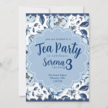 Tea Party Anniversaire Invitation