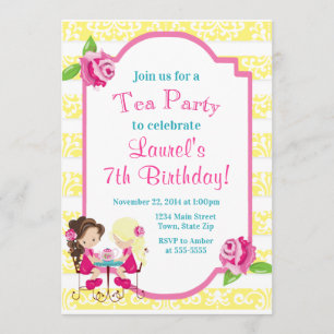 Tea Party Anniversaire Invitation Tea Party Invita