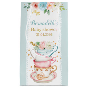 Tea Party Baby shower petit sac cadeau