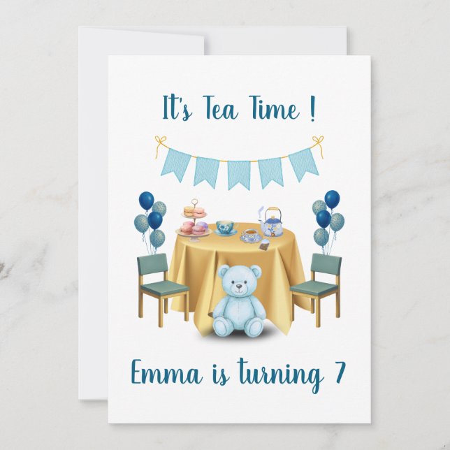 Tea Party Birthday Invitation (Devant)