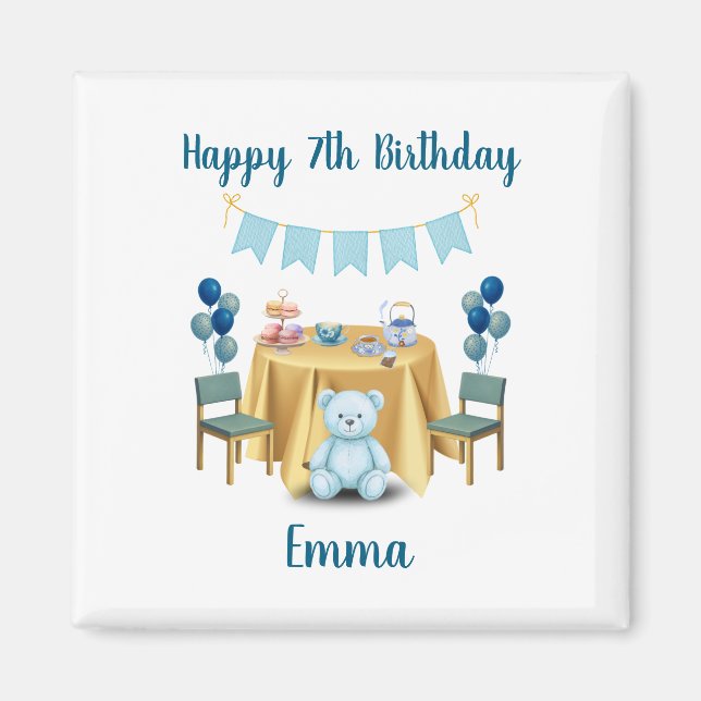 Tea Party Birthday Magnet Gift (Devant)
