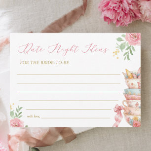 Tea Party Fête des mariées Date Nuit Idées Carte