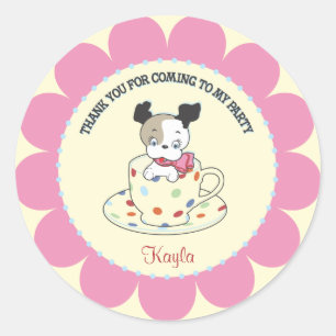 Tea Party   Stickers Faveur Rétro