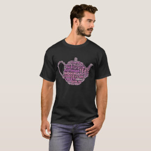 Tea party T-shirt noir masculin de base