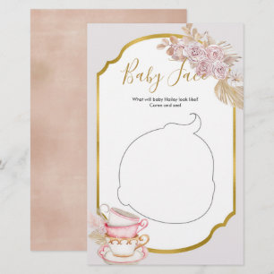 Tea Party vintage Baby shower Baby Face Jeux