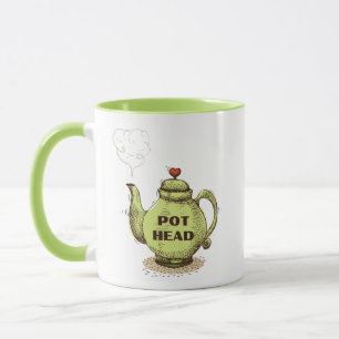 Tea Pot Head Funky Tea Mug