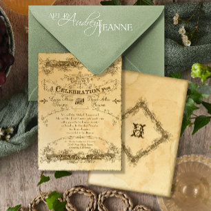 Tea Sort Vintage Mariage 2 - Invitation Invitation