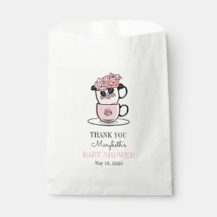 Tea Teacup & Fleurs Baby shower Favoriser les sacs