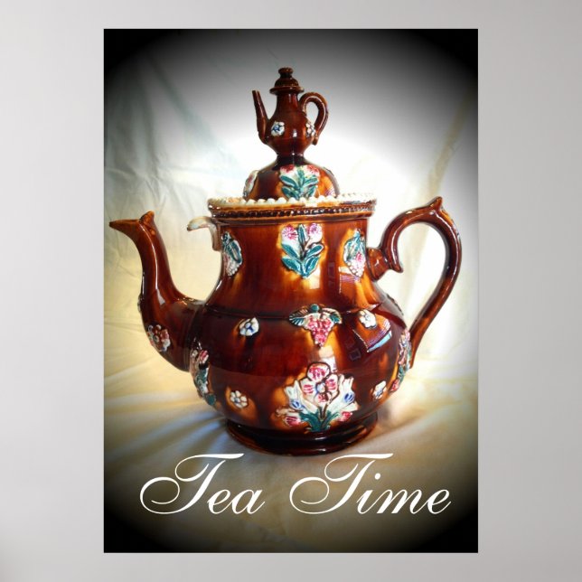Tea Time Antique Poster anglais Teapot (Devant)