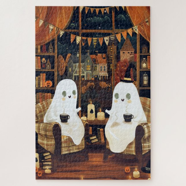 Tea Time avec Ghosts Jigsaw Puzzle (Vertical)