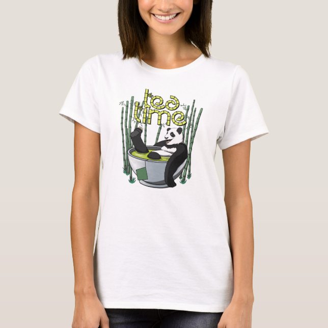 Tea Time Panda T-shirt (Devant)