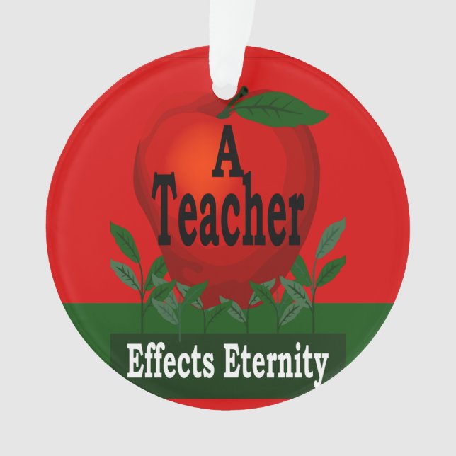 Teacher Apple Effects Eternit Christmas Orament 2 (devant)