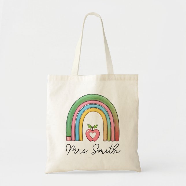Teacher Appreciation Gift Tote Bag Canvas Custom T (Devant)