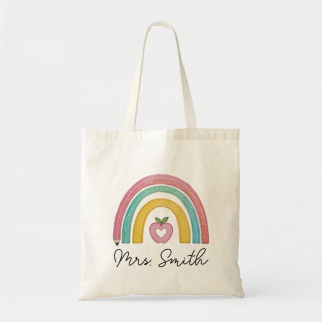 Teacher Appreciation Gift Tote Bag Canvas Custom T (Devant)