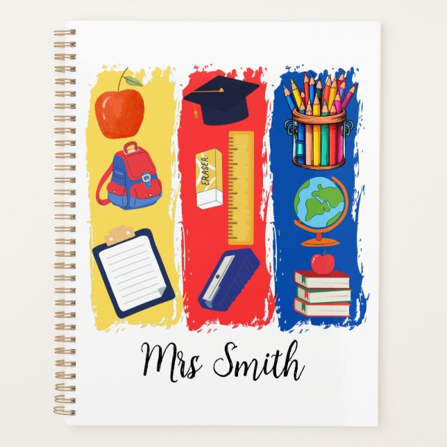 Teacher Bright Color Brushstroke Personnaliser (Devant)