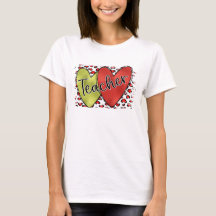Teacher Coeurs T-shirt drôle et mignon