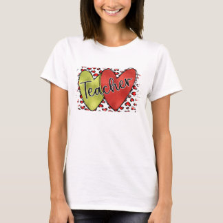 Teacher Coeurs T-shirt drôle et mignon