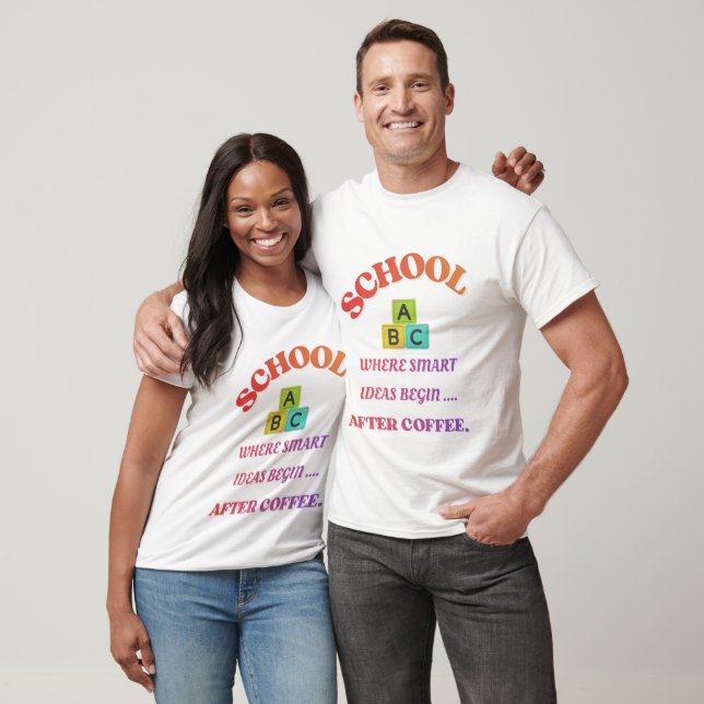 Teacher Coffee Shirt – School Graphic T-Shirt (Unisexe)