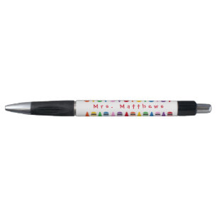 Teacher Cute Couleur Crayon Monogramme Cadeau