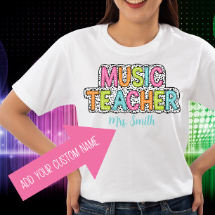 Teacher de musique Polka Dot Tshirt