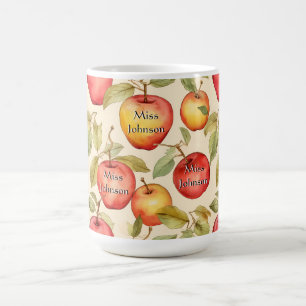 Teacher d'école personnalisée Pomme Mug