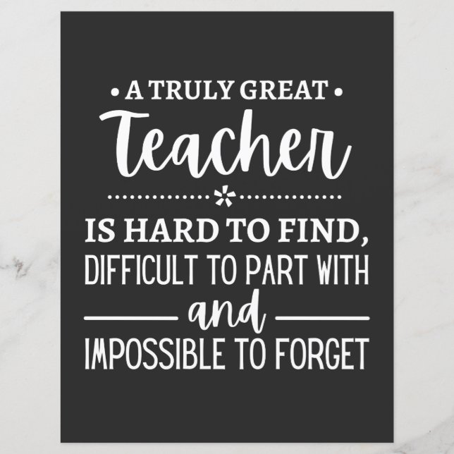 teacher Gift, A Truly Great Teacher (Devant)