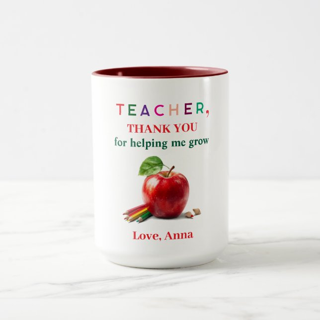 Teacher Mug Gift – Thank You Message (Centre)