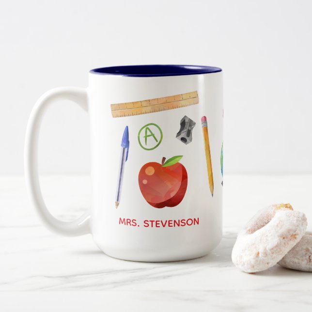 Teacher Mug - Teacher Appreciation Gift  (Avec donut)