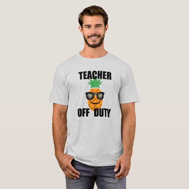 Teacher off Duty Design - T-shirt de base pour hom (Devant entier)