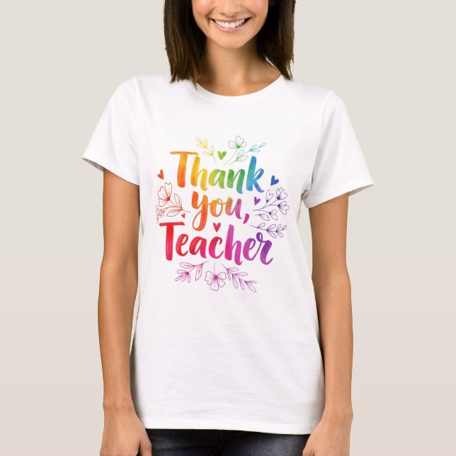 Teacher T-Shirt - Merci, Enseignant! (Devant)