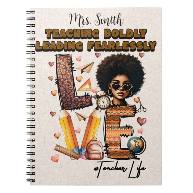 Teaching Boldly Custom Teacher Journal (Devant)