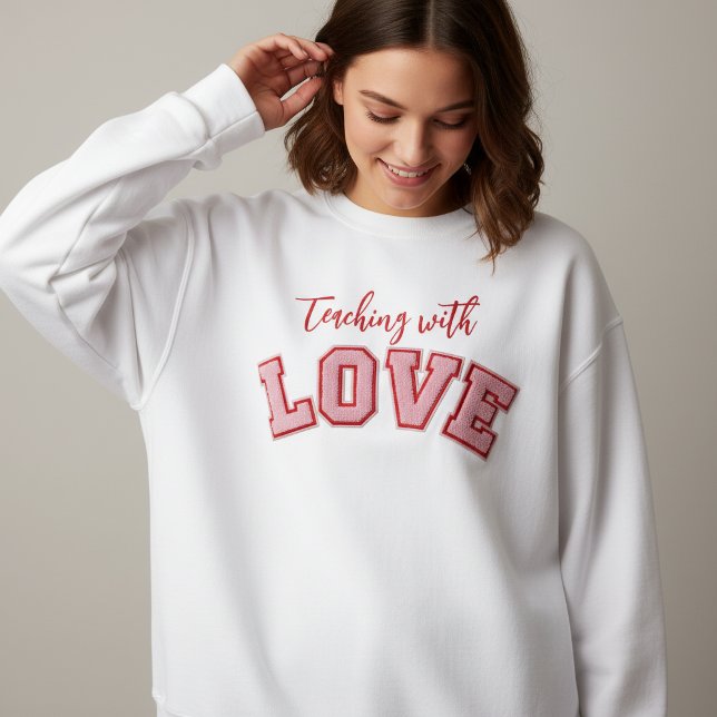 Teaching with Love Sweatshirt (Créateur téléchargé)