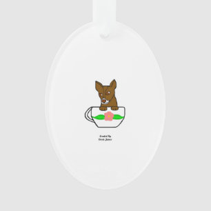 Teacup Chihuahua Oval Ornement