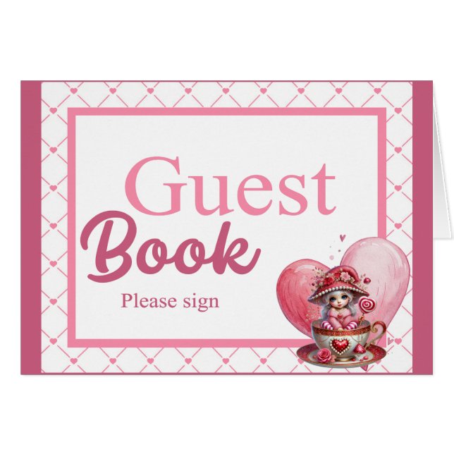 Teacup Cuties_ Guestbook Card (Devant Horizontal)
