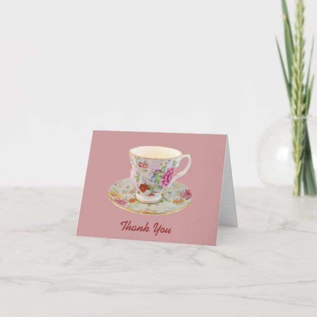 Teacup et soucoupes blanches et florales Merci Not (Devant)