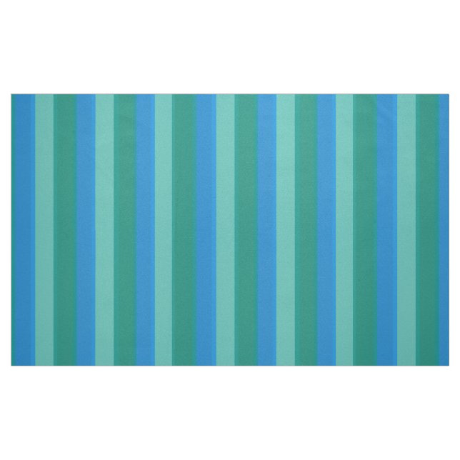 Teal atomique et tissu de coton de rayures de (Fat Quarter)