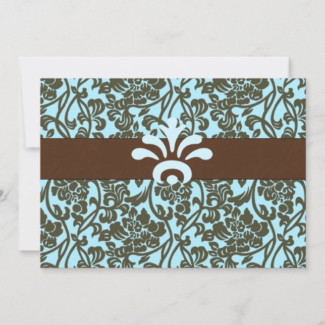 Teal et invitation Brown de Fête de la mariée de (Devant)