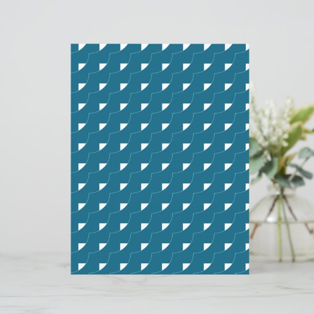 Teal Geometric Scrapbook Paper (Debout devant)
