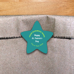 Teal Green Saint Patrick Business Star Sticker