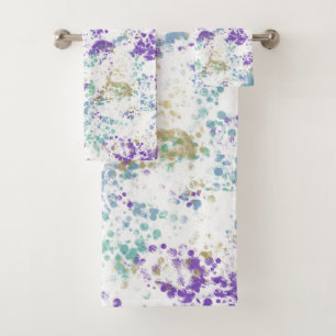 Teal Pourpre Or Moderne Grungy Splash