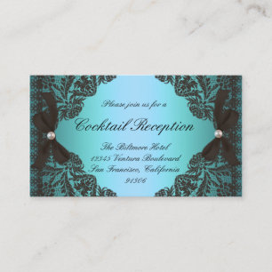 Teal vintage et cartes noires de réponse de