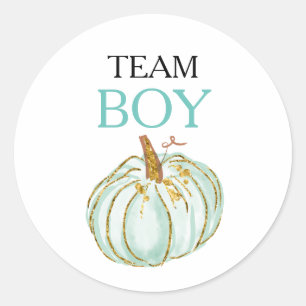 TEAM BLUE Genre Reveillez Baby shower Étiquettes d