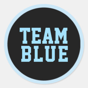TEAM BLUE Genre Reveillez Baby shower Étiquettes d